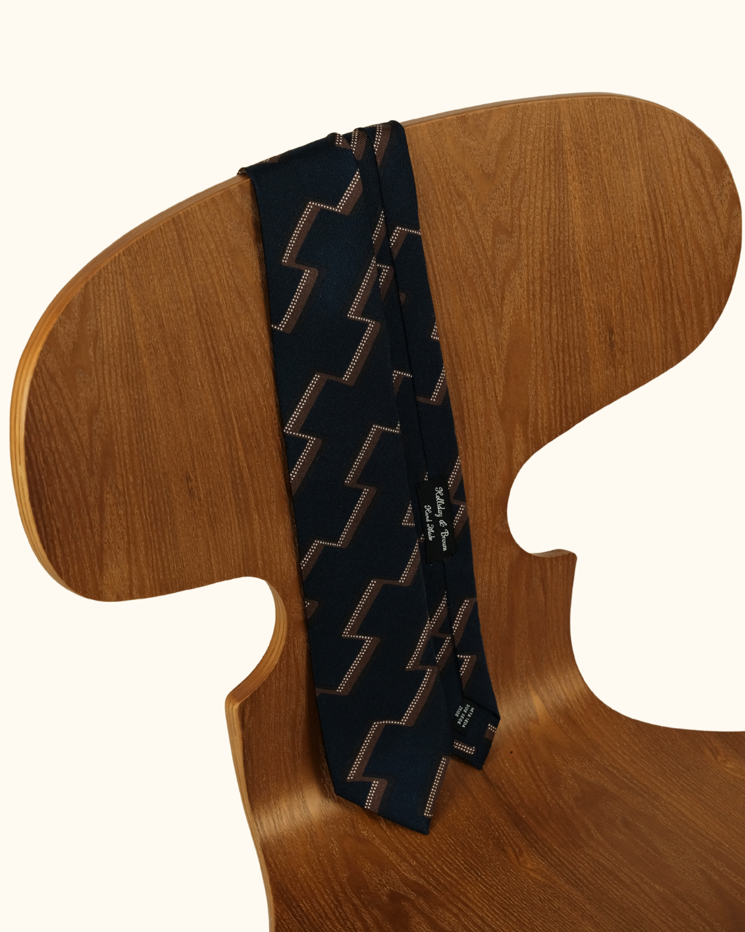 Holliday & Brown Navy Bronze Pattern Tie