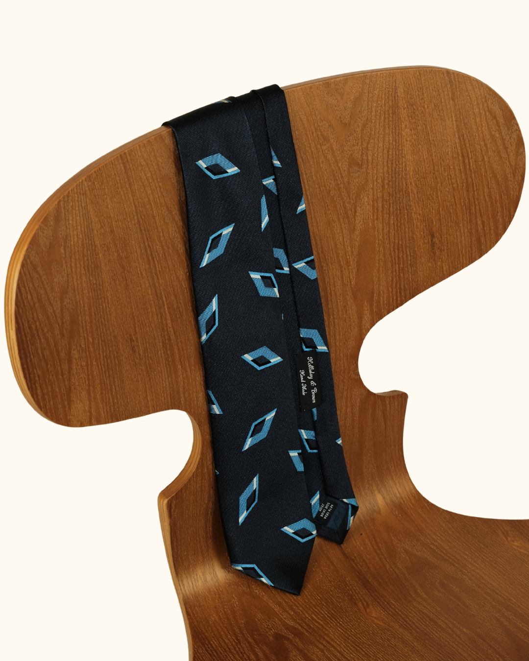 Holliday & Brown Navy & Blue Diamond Tie
