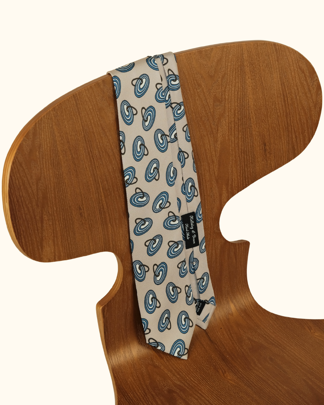 Holliday & Brown Oatmeal & Slate Orbital Loop Tie