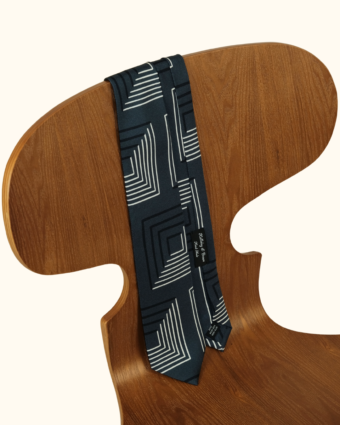Holliday & Brown Petrol Blue Architectural Square Tie