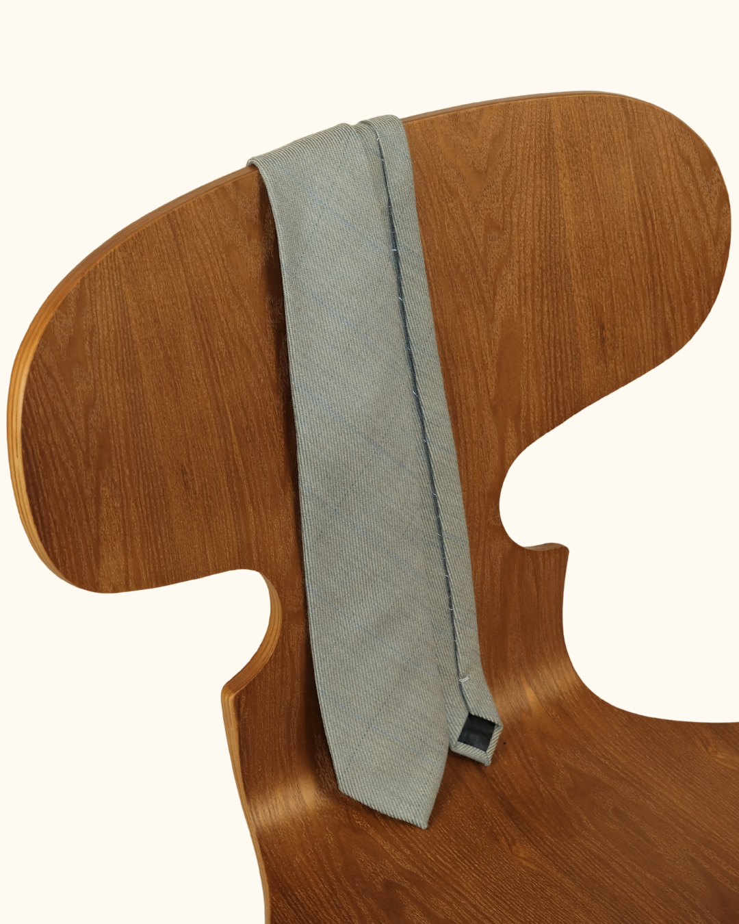 HIATUS Grey With Light Blue Grid Tie
