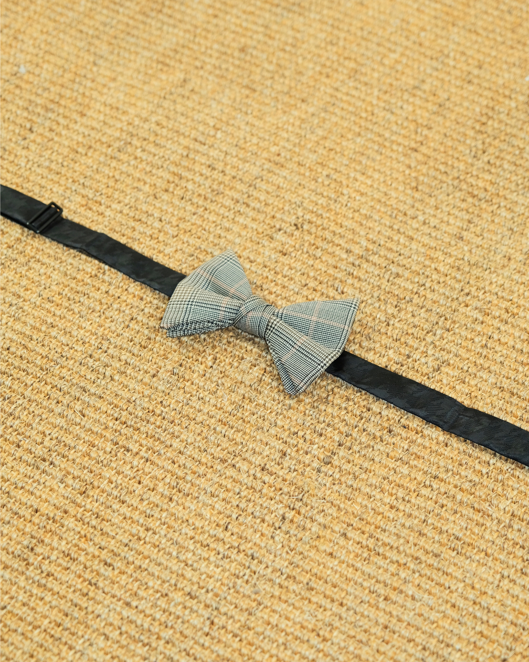 HIATUS Grey & Salmon Glen Plaid Bowtie