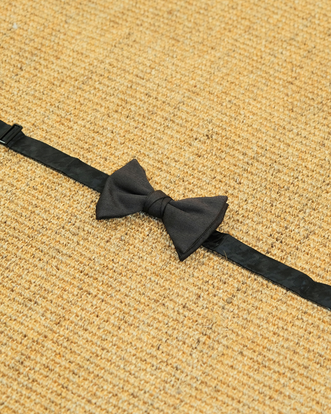 HIATUS Brown Grey Herringbone Bowtie