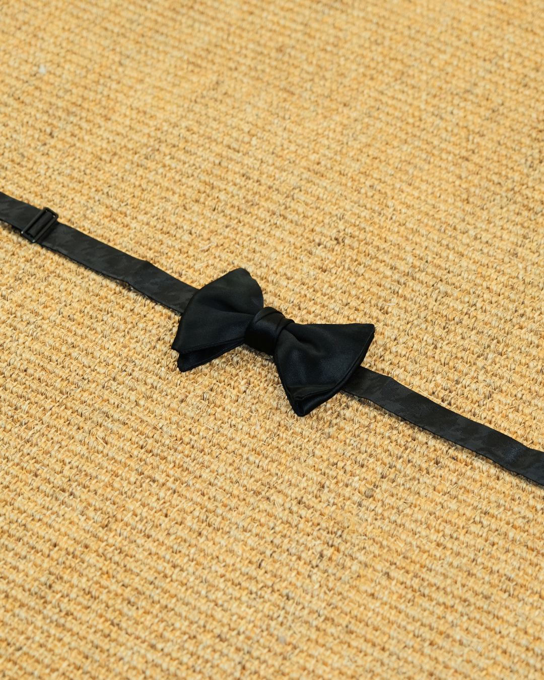 HIATUS Classic Black Satin Bowtie